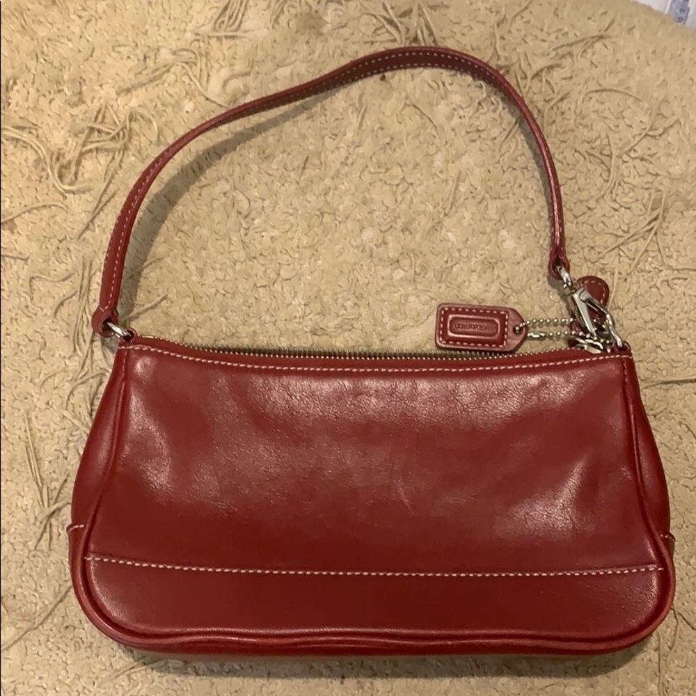 Red Coach leather purse